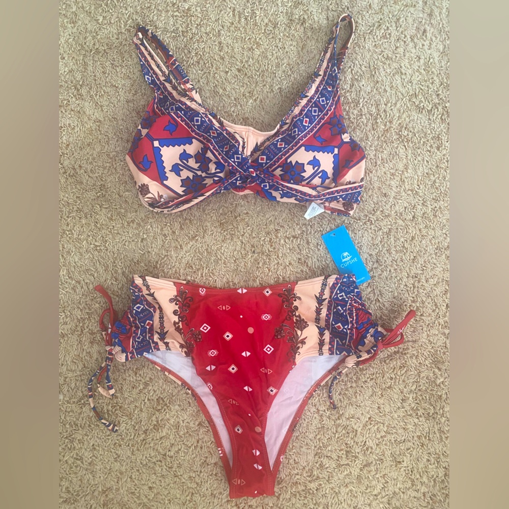 New with tags, Cupshe two piece swimsuit, size medium